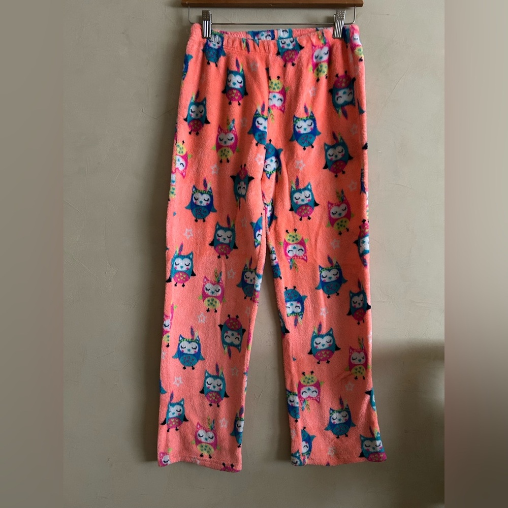 Kids Owl Print Fleece Pajama Pants